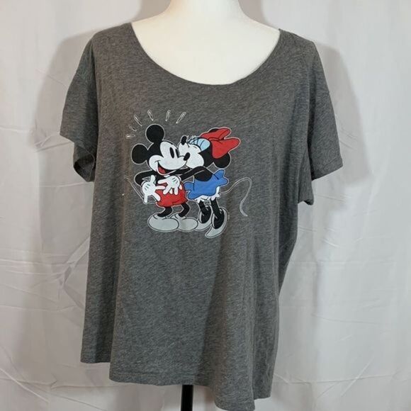 Talula x Disney Mickey & Minnie Mouse Grey T-Shirt - Picture 1 of 6
